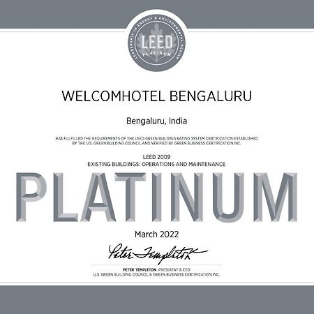 班加罗尔欢迎酒店 外观 照片 Platinum Certificate